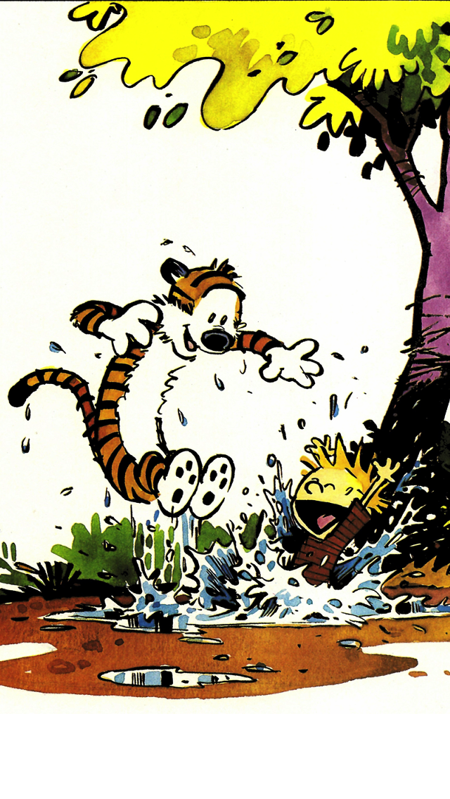 Calvin and Hobbes boy calvin comics hobbes realism tiger watercolor  watterson HD phone wallpaper  Peakpx