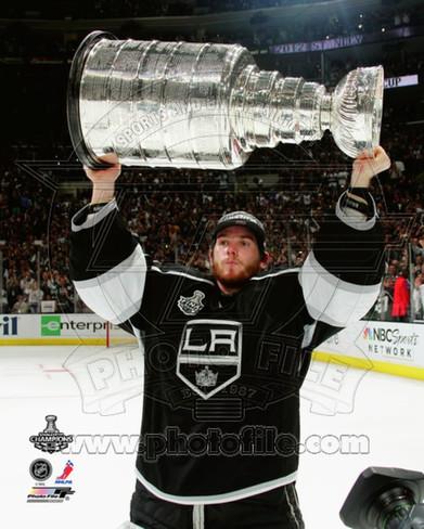 Jonathan Quick With The Stanley Cup Trophy After Winning