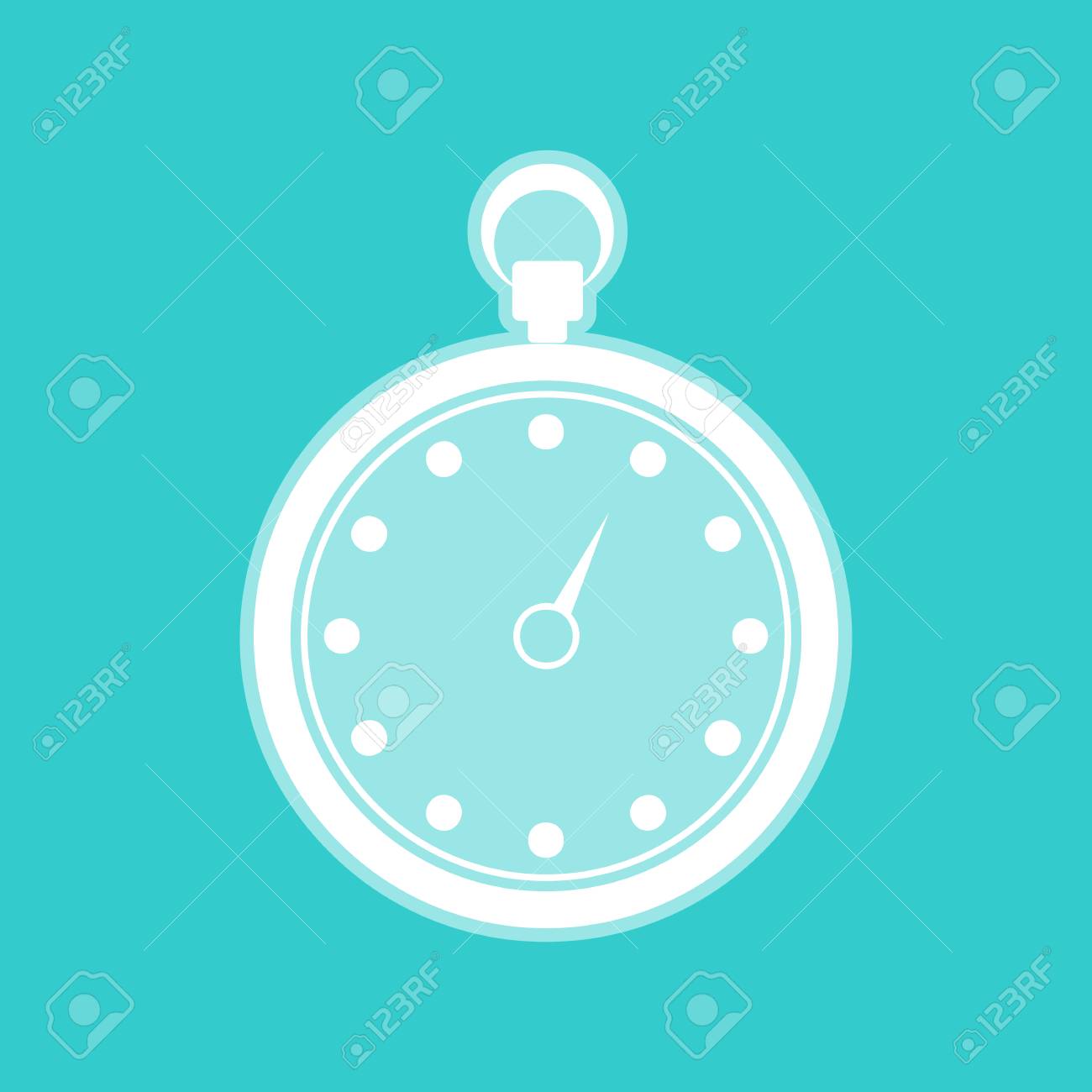 Stopwatch Sign White Icon With Whitish Background On