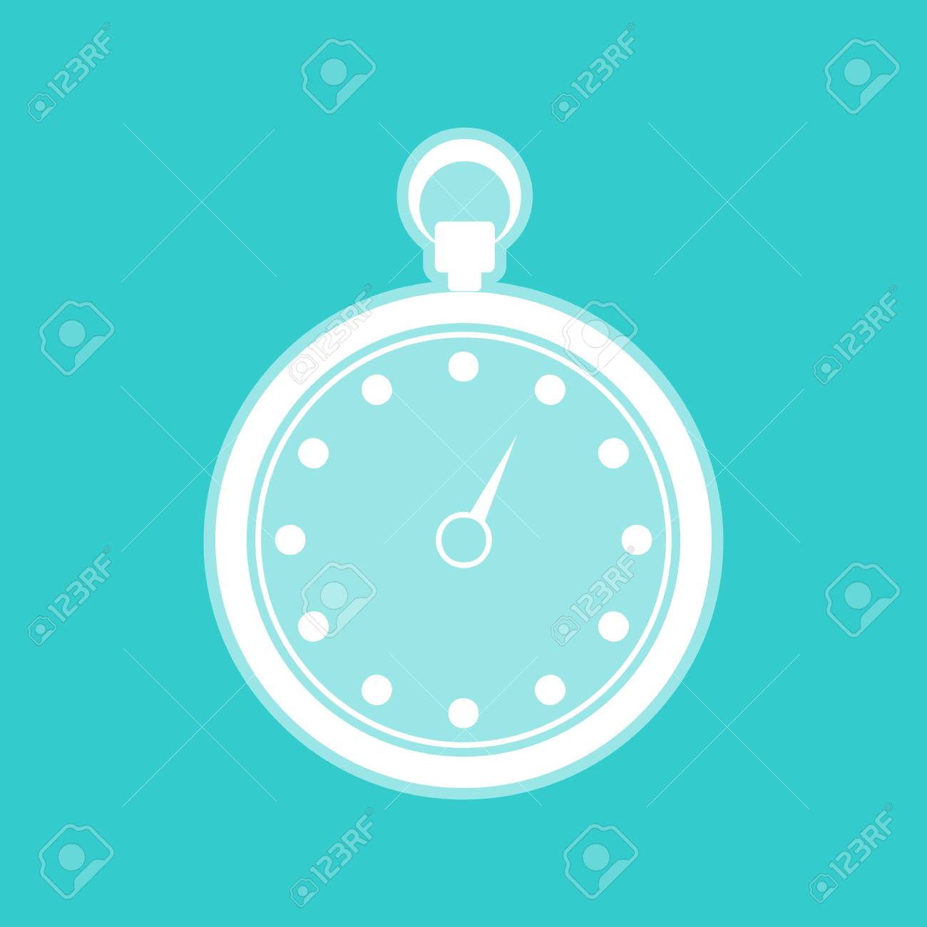 Stopwatch Sign White Icon With Whitish Background On