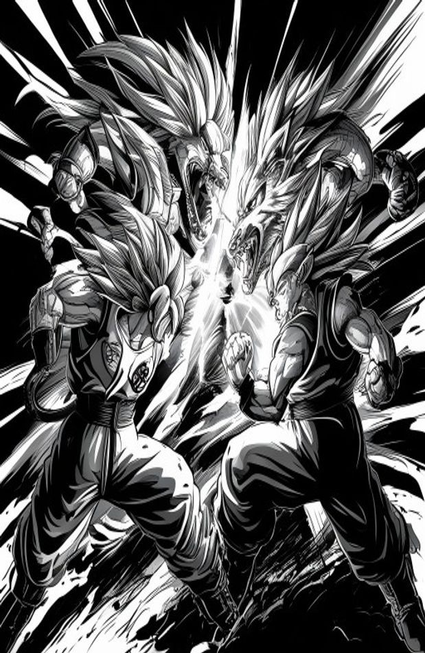 Dragon Ball Z Black And White Wallpaper