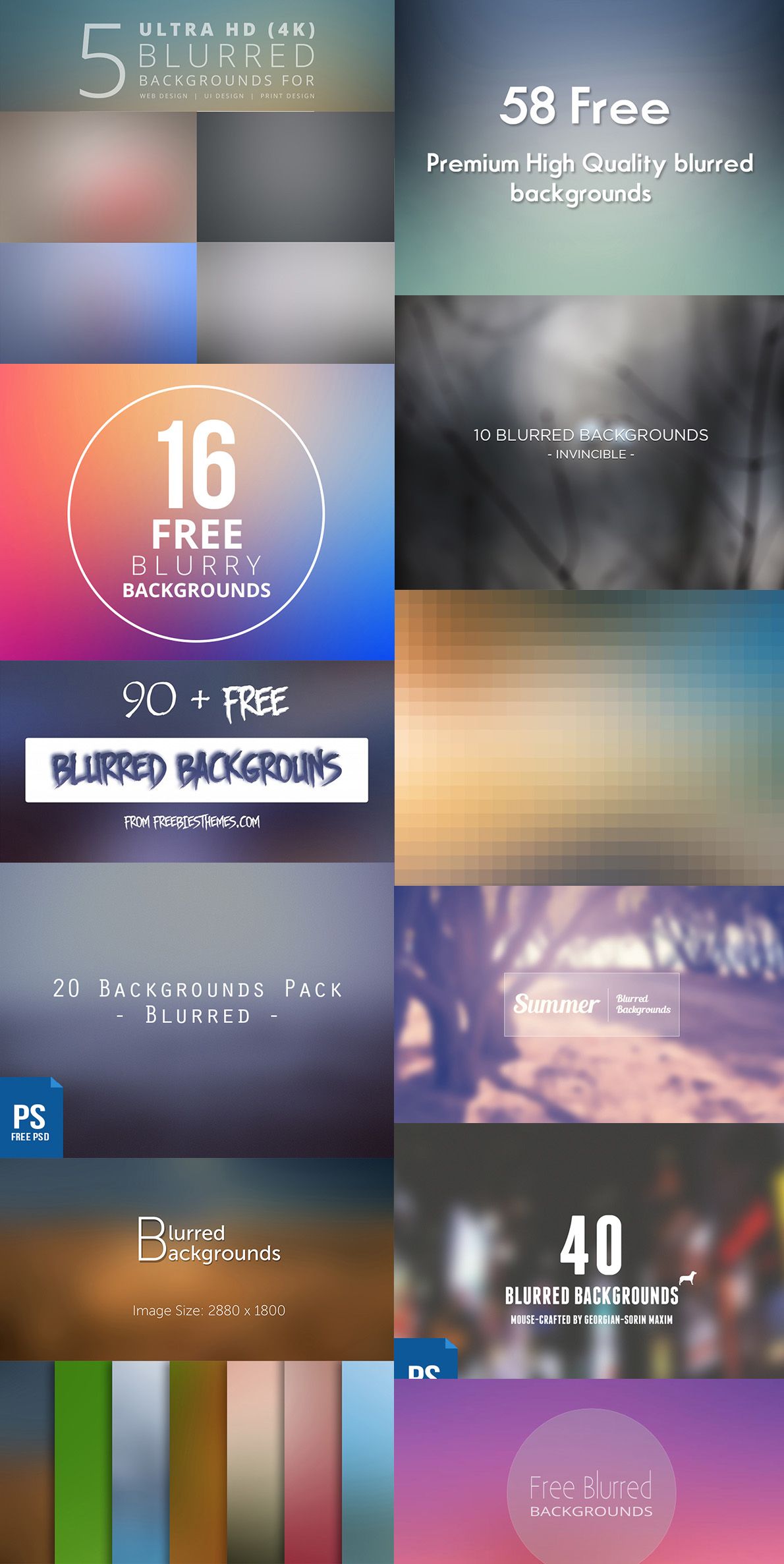 Blurred Background Packs Design