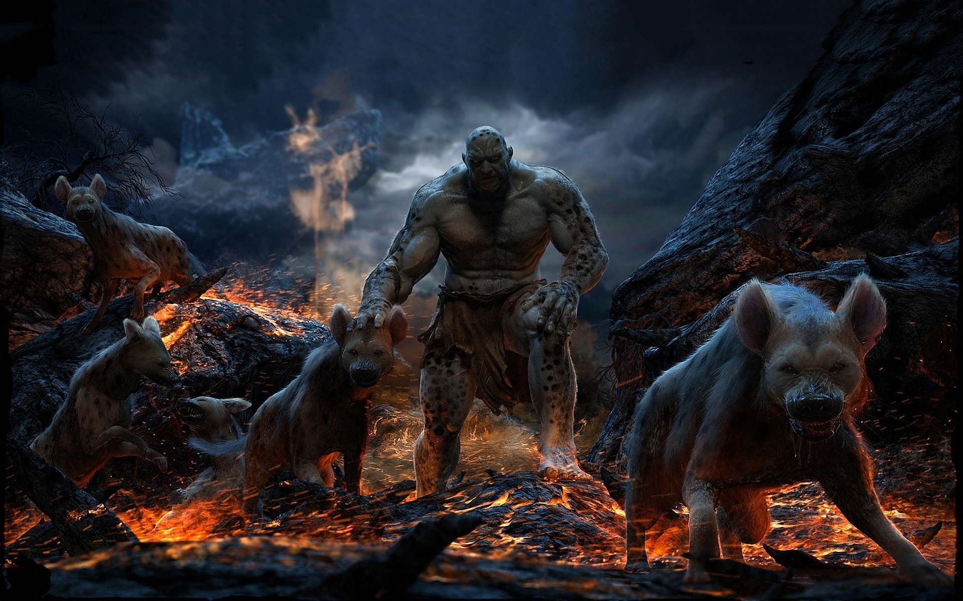 Lord Underworld Fantasy Art Dark Horror Animals Dogs Demons Hell Evil
