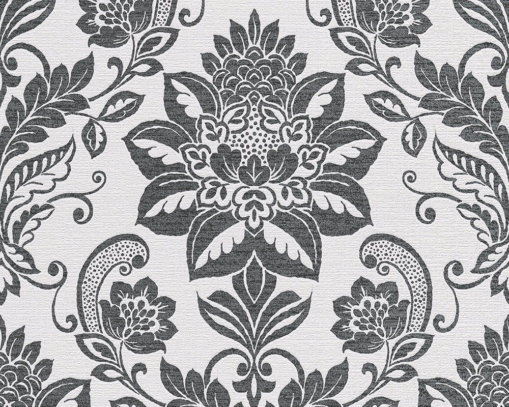 New Wallpaper Designs Traditional Damask In Black And