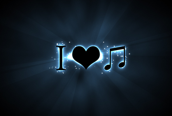 Wallpaper Simple Love Heart Note Desktop Music