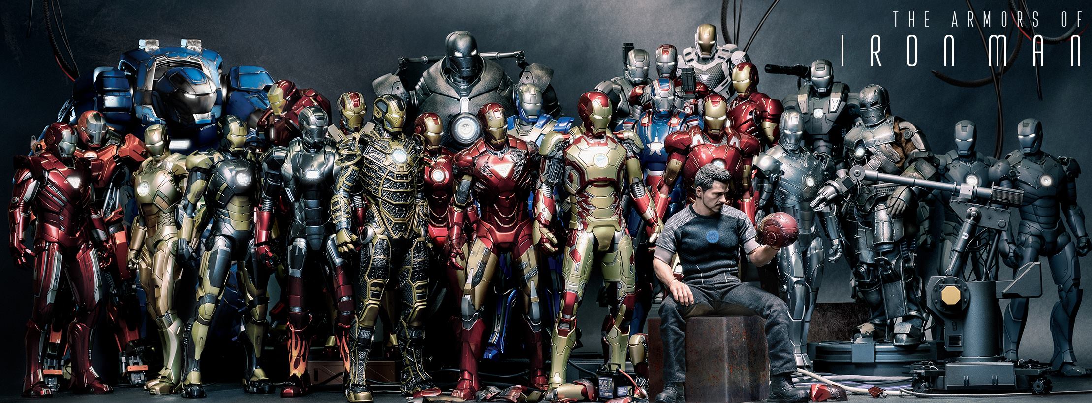 The Armors Of Iron Man Poster From Hot Toys Mifty Is Bored