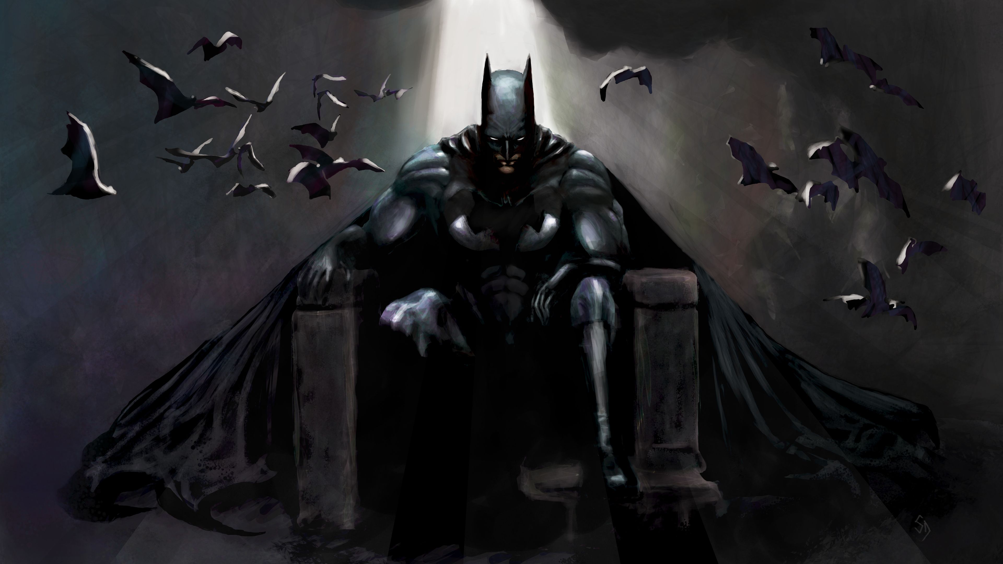 Batman Gothic Contemplation 4k superheroes wallpapers hd