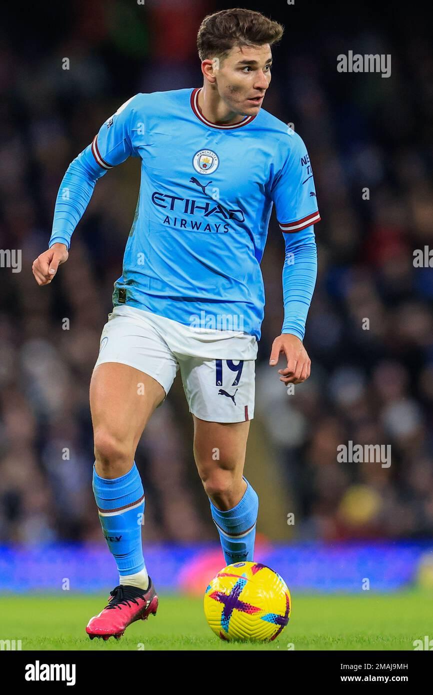 Julin lvarez 19 of Manchester City during the Premier League
