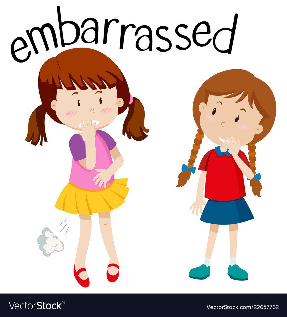 Free download Embarrassed girl on white background Royalty Free Vector