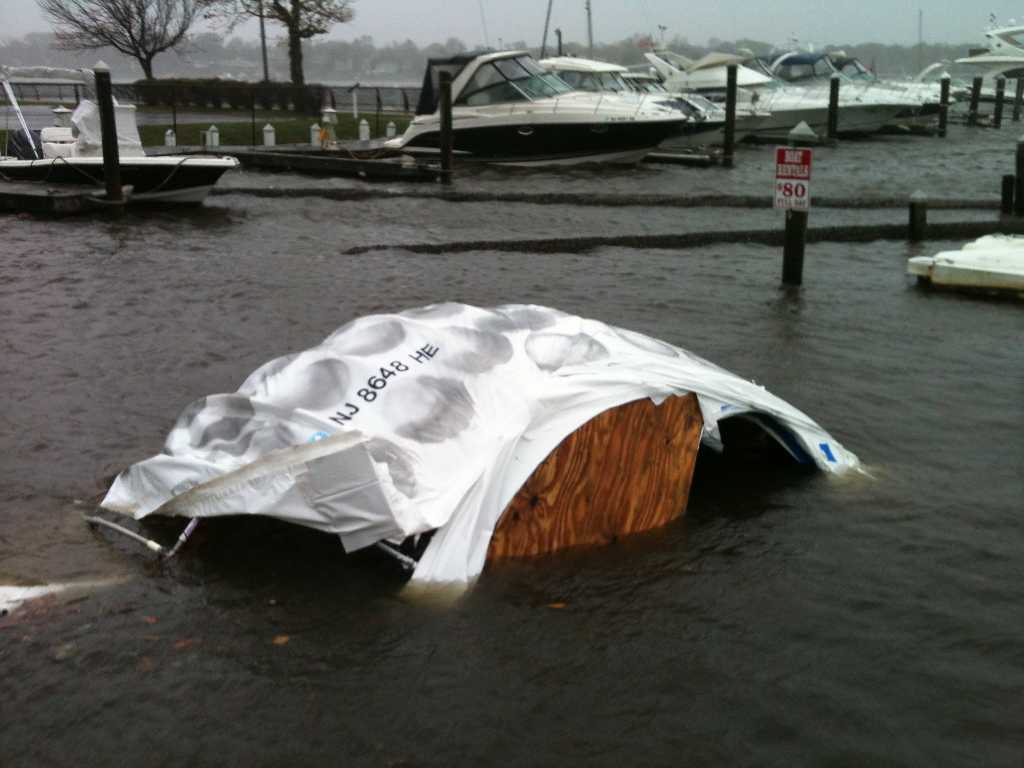 Red Bank Sandy Sinks Anti Obama Float Green
