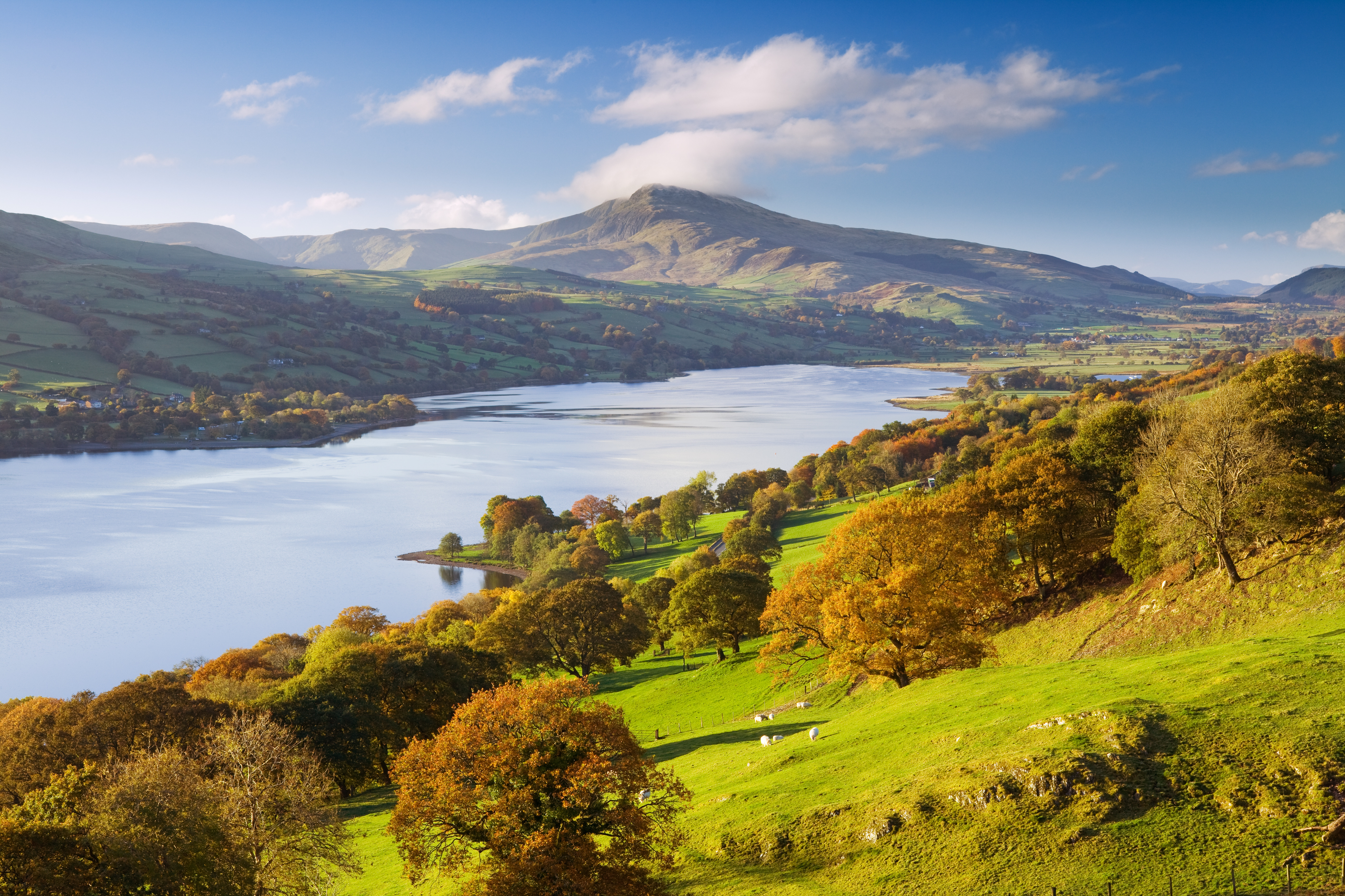 British Autumnal Scene For Your Desktop Wallpaper Wales Bala Lake