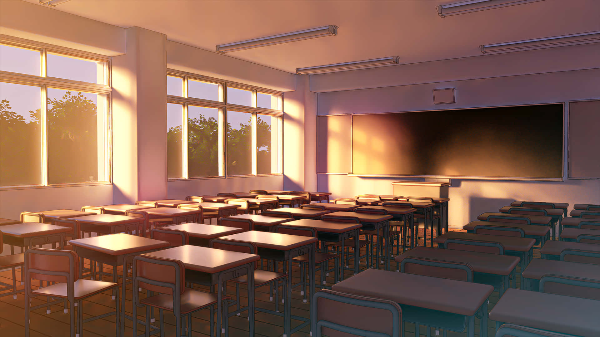 Anime School Background Wallpaper