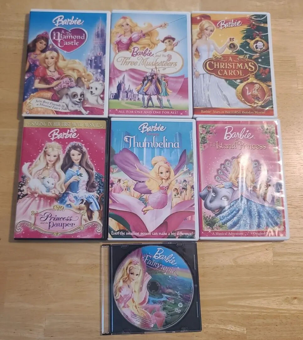 🔥 Free download Barbie DVDs Musketeers Christmas Carol Princess Pauper ...