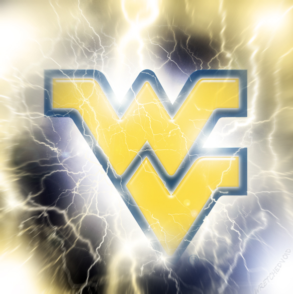 Wvu Lightning Vortex Flying Wv Logo By Wretchedvoid