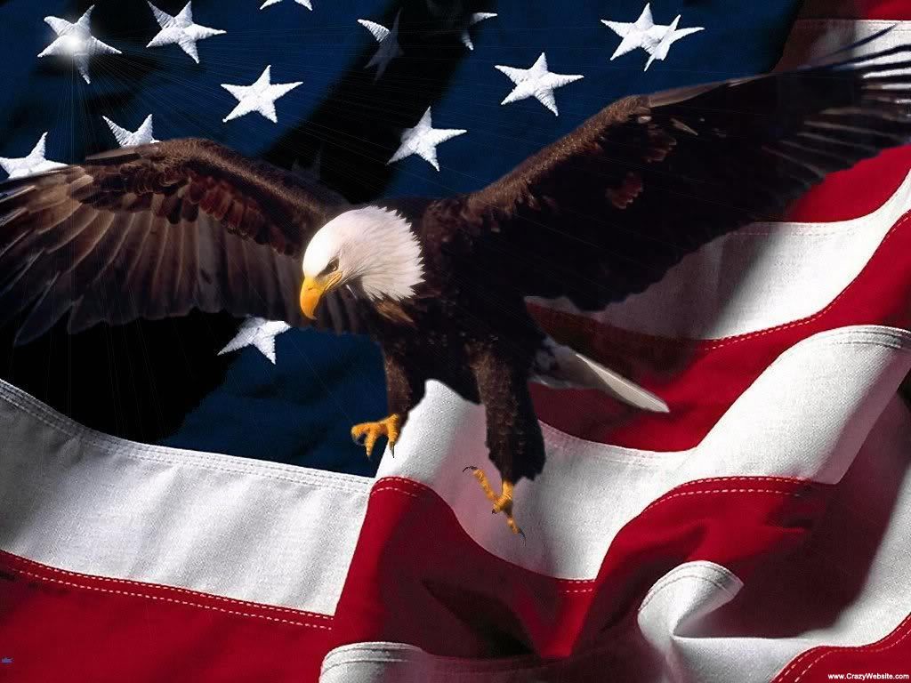 American Flag Eagles Wallpaper Top