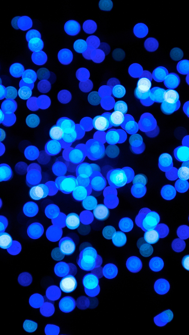 Glowing Blue Bubbles iPhone 5s Wallpaper