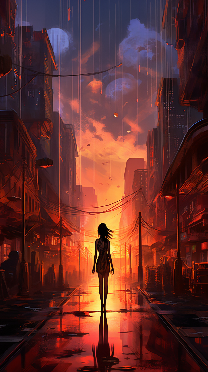 Dystopian Dreamscapes Wallpaper Surreal Anime Art
