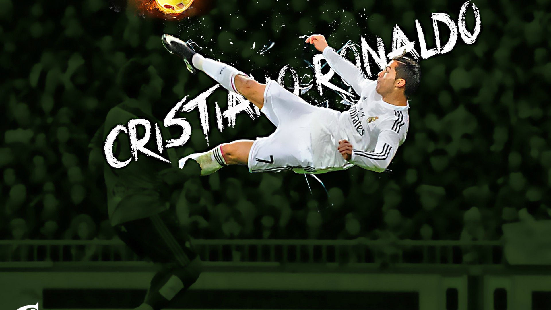 Cristiano Ronaldo Cr7 Flying Shot Football HD Wallpaper