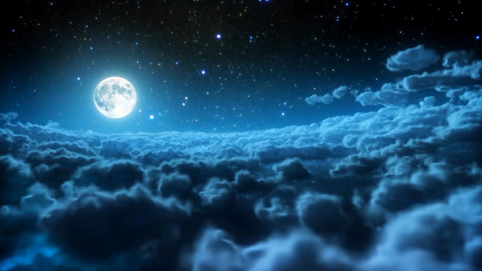 Download Hefty Cloud Starr Night Sky Moon Wallpaper | Wallpapers.com