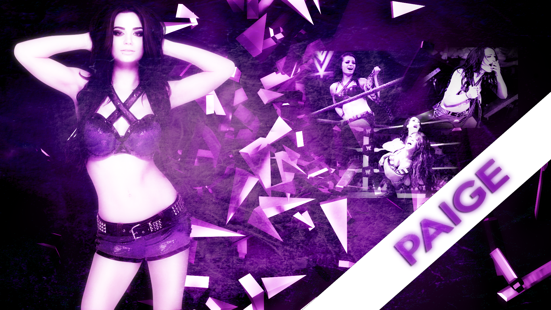 WWE   Divas Champion Paige   Custom Wallpaper by xpoisoneddivax on