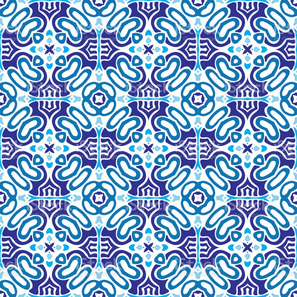 Free download Blue Geometric Ceramic Azulejo Tile Design Pattern For