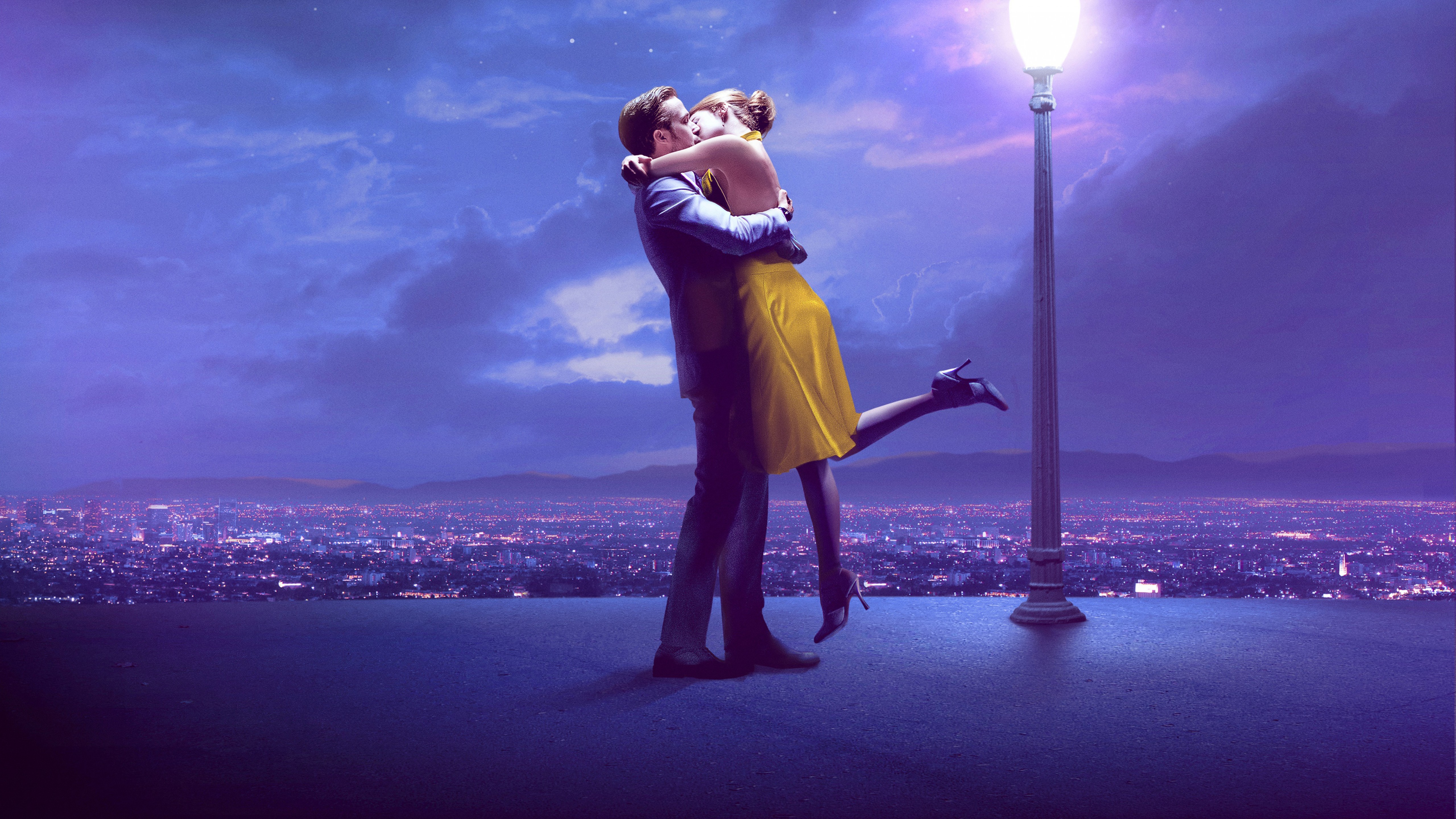 La Land Hug Kiss 4k Ultra HD Wallpaper