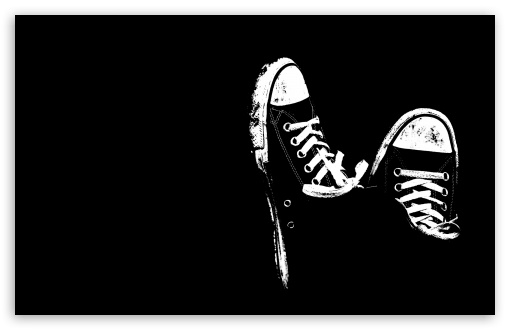 Sneakers Black And White HD Wallpaper For Standard Fullscreen