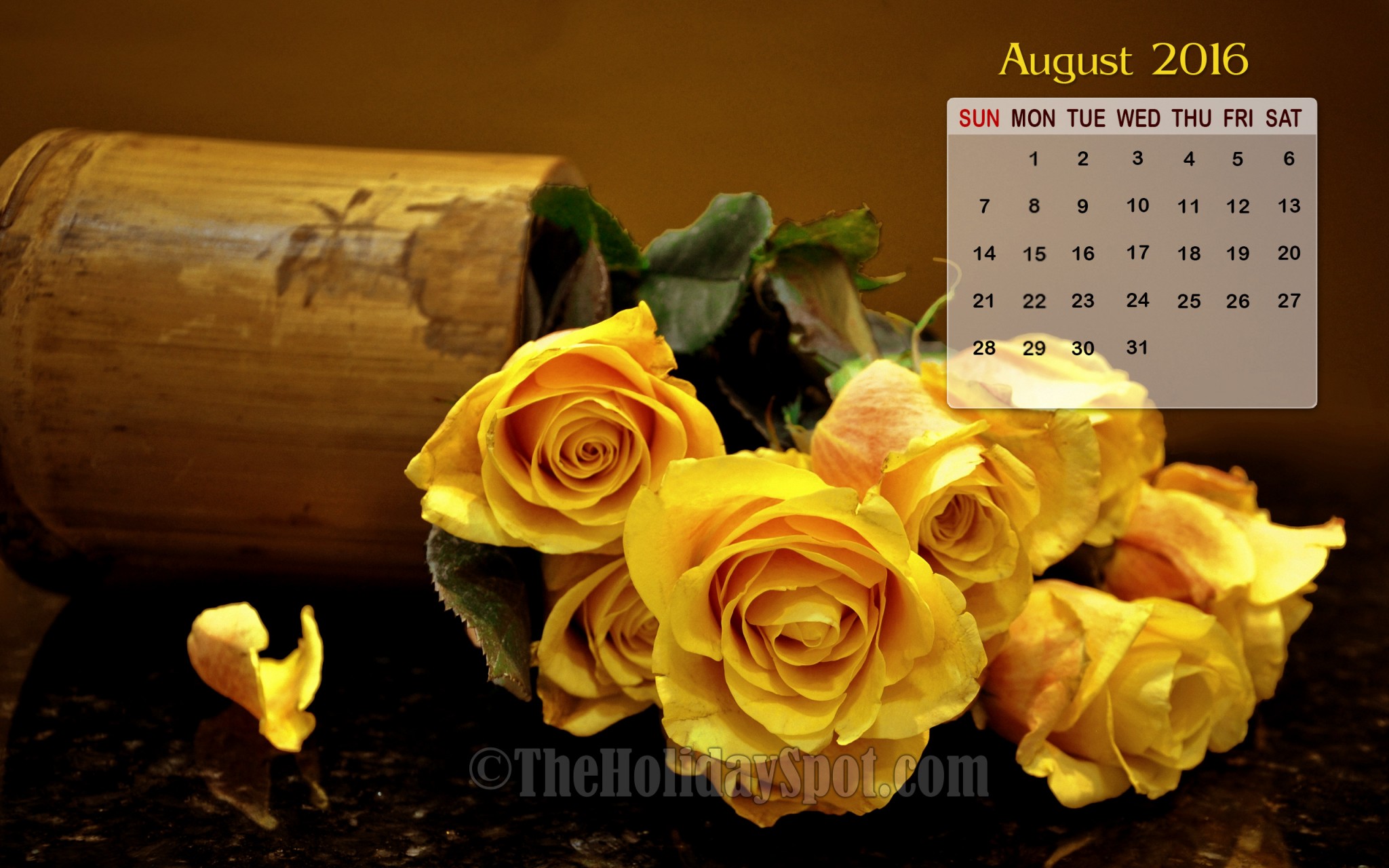 Calendar Wallpaper August