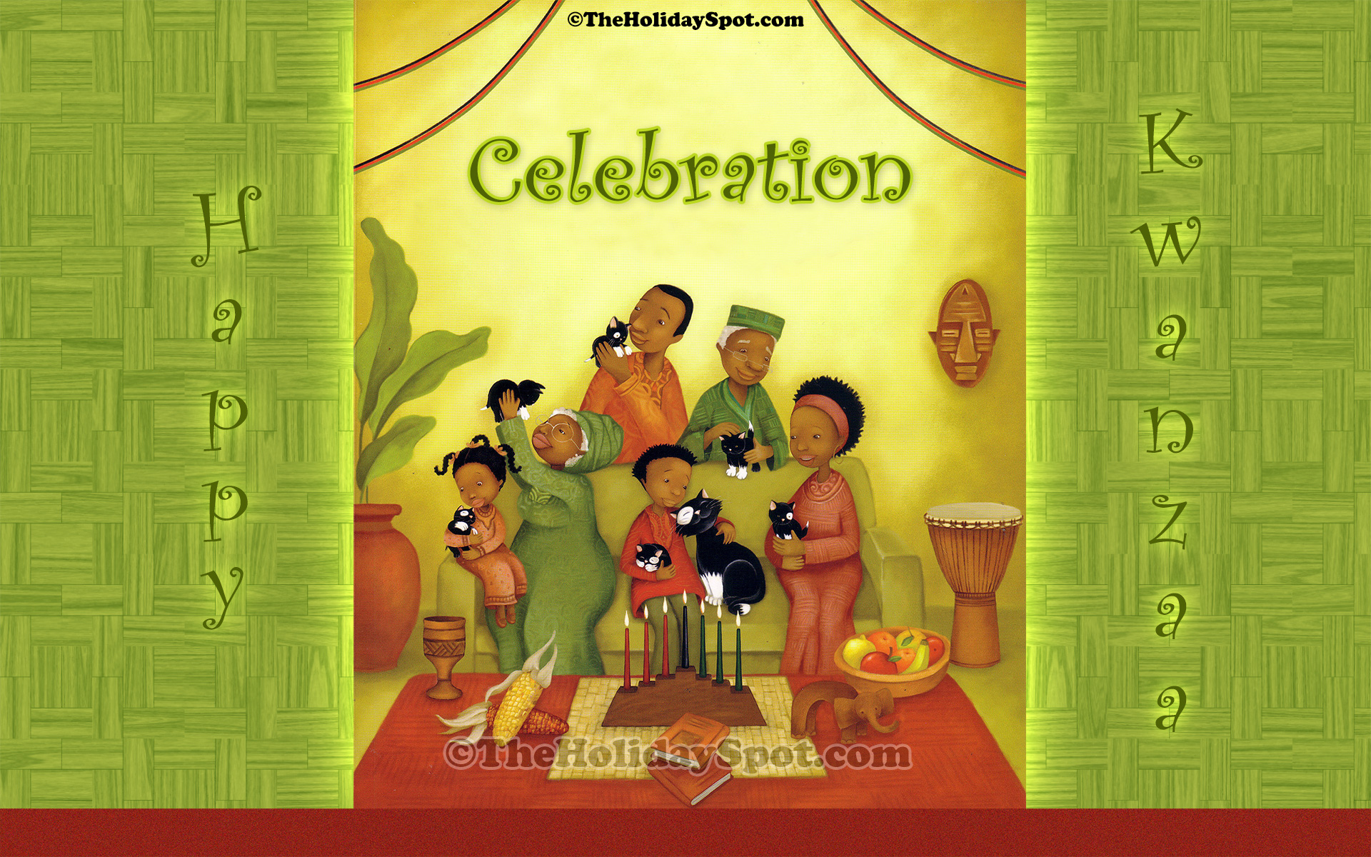 1080i Resolution Desktop Illustration Of African American Festival
