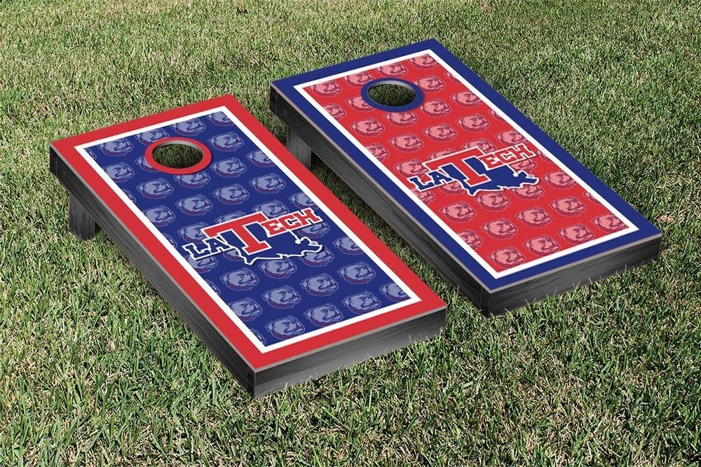 Louisiana Tech Bulldogs Repeat Logo Wallpaper Cornhole Set La