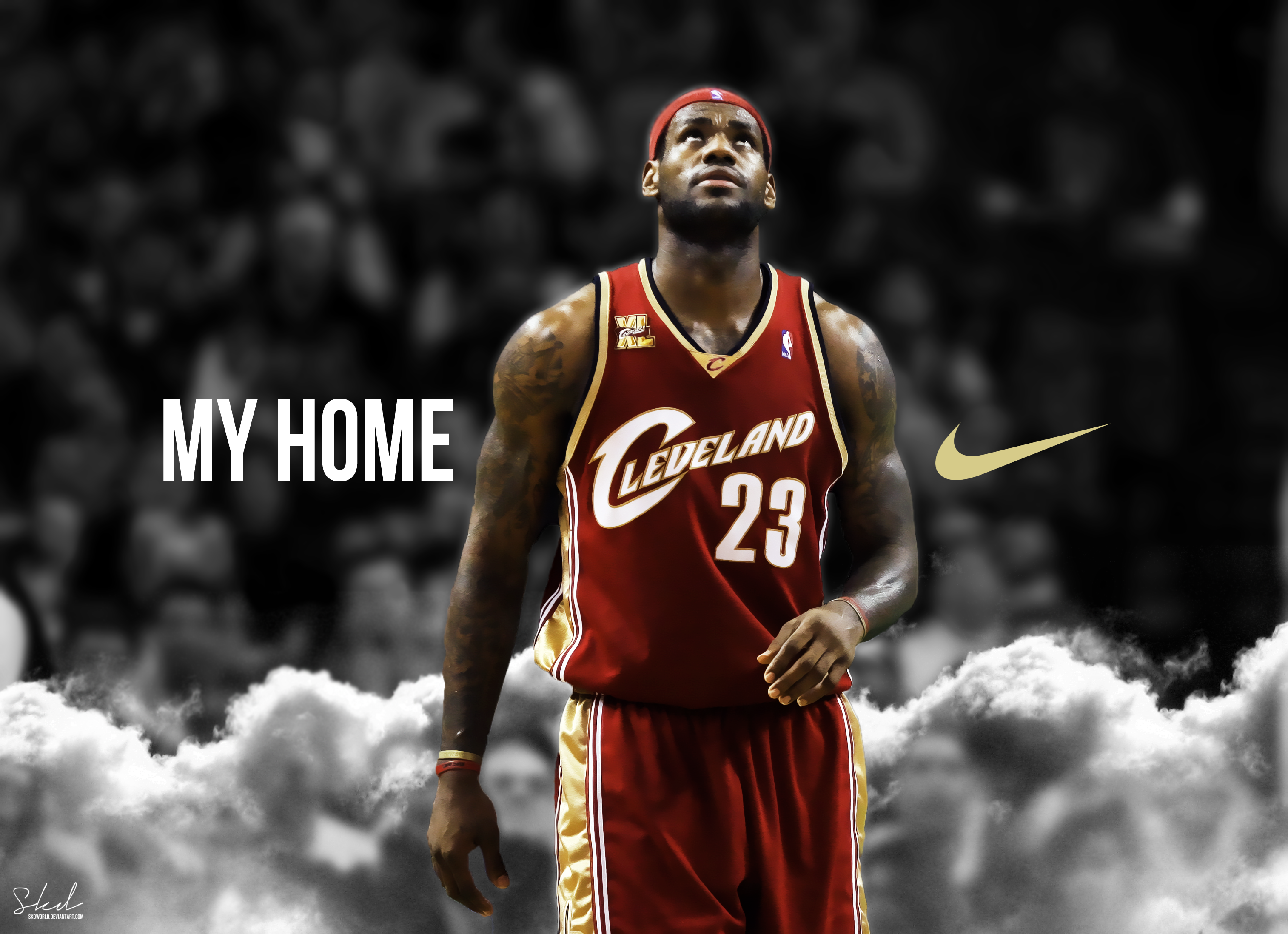 Lebron James My Home Cleveland Art By Skdworld