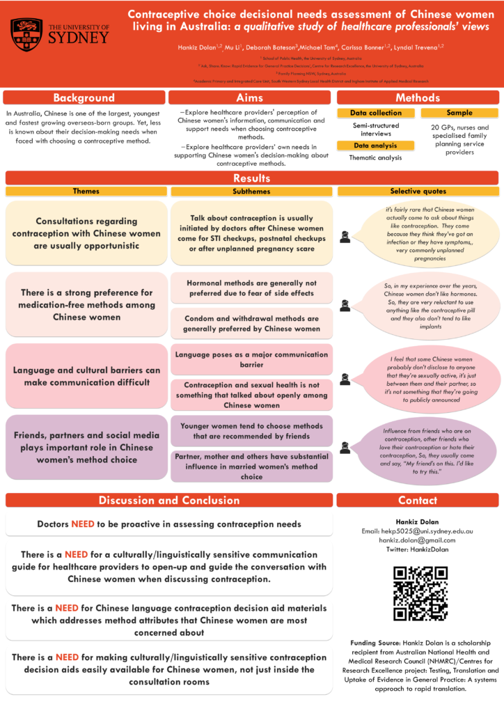 Contraceptive Choice Decisional Needs Assessment Of Chinese Women