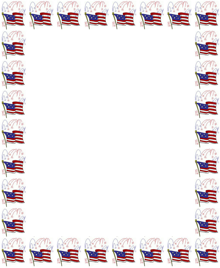 American Flag Wallpaper Border