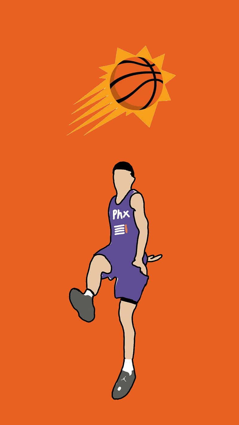 Phoenix Suns Devin Booker Showing Off His New iPhone Wallpaper