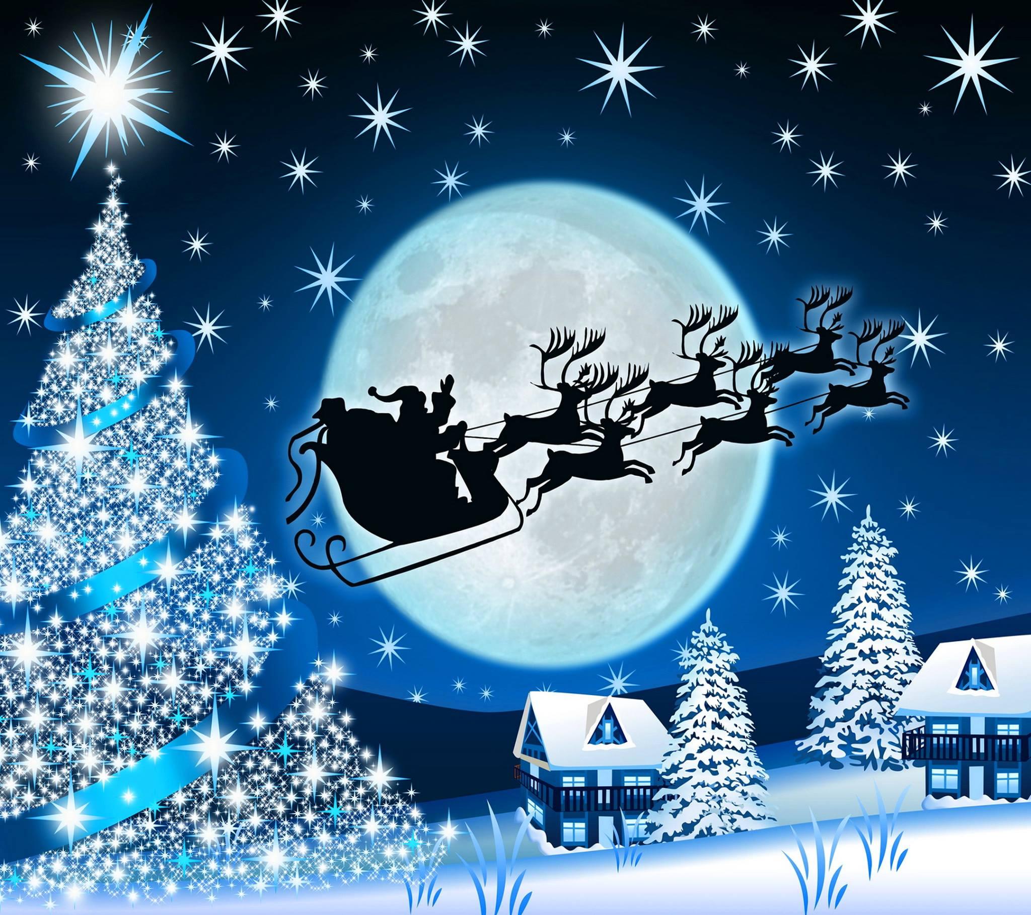 Christmas Wallpaper Santa Clause is coming to town merry