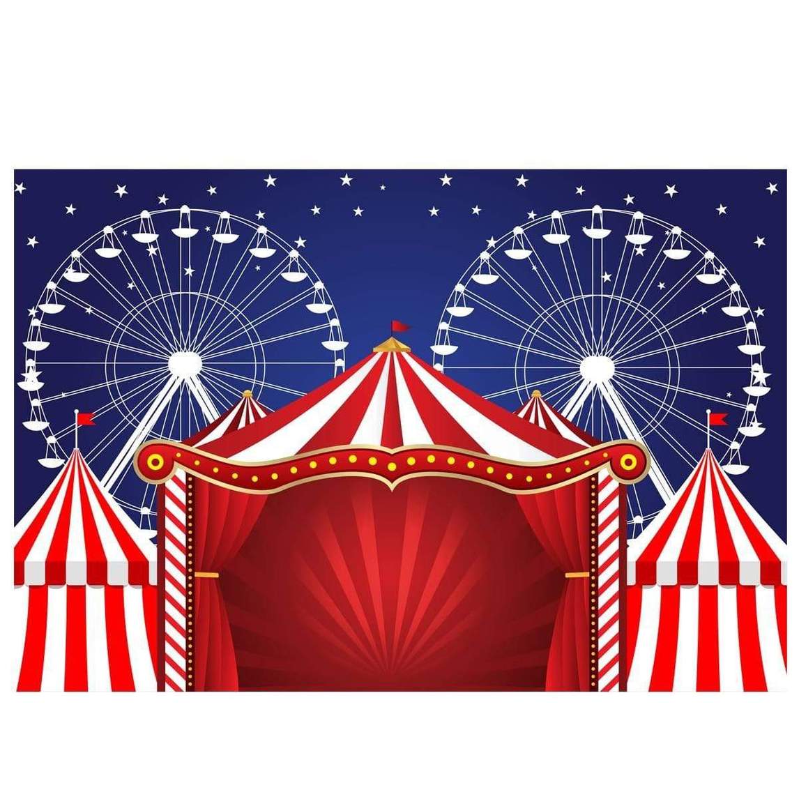 Allenjoy Circus Background Circus Carnival Ferris Wheel Backdrop