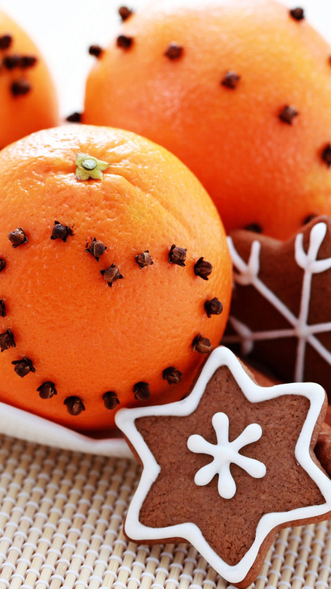 Oranges Gingerbread Christmas Food Android Wallpaper free download