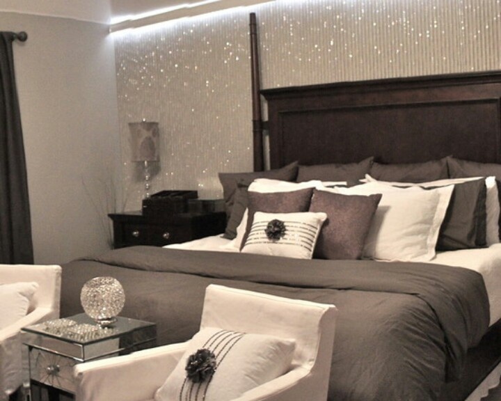 Living Room Glitter Wallpaper And