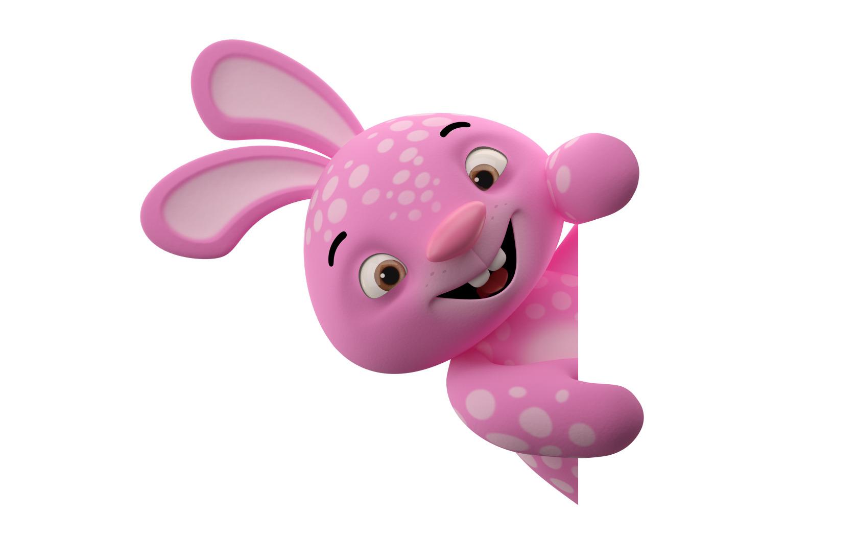 Wallpaper Character Monster Smile Rabbit Pink Funny
