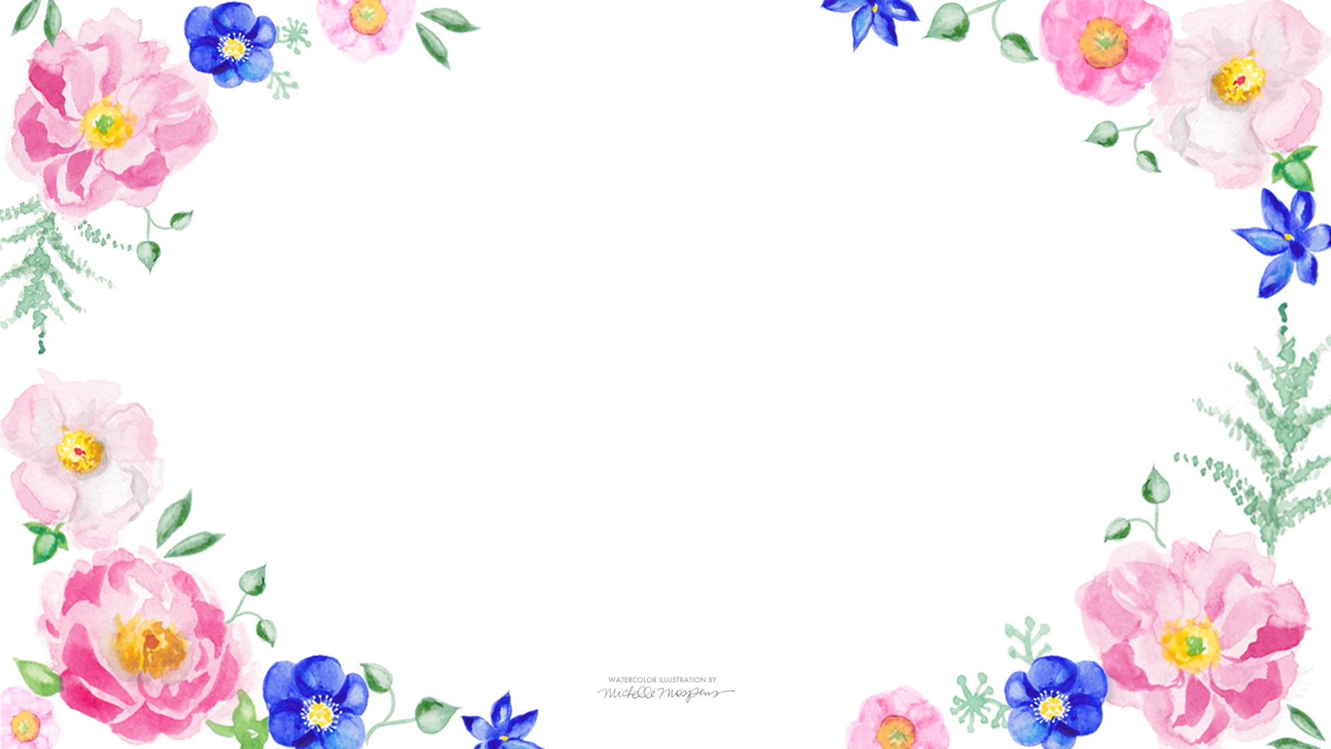 Floral Watercolor Wallpaper A Life