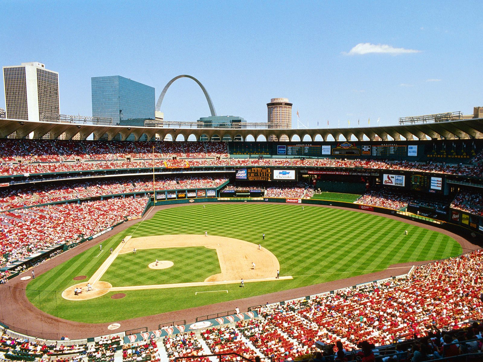 Stadium St Louis Missouri Sports Wallpaper Image Featuring Baseball