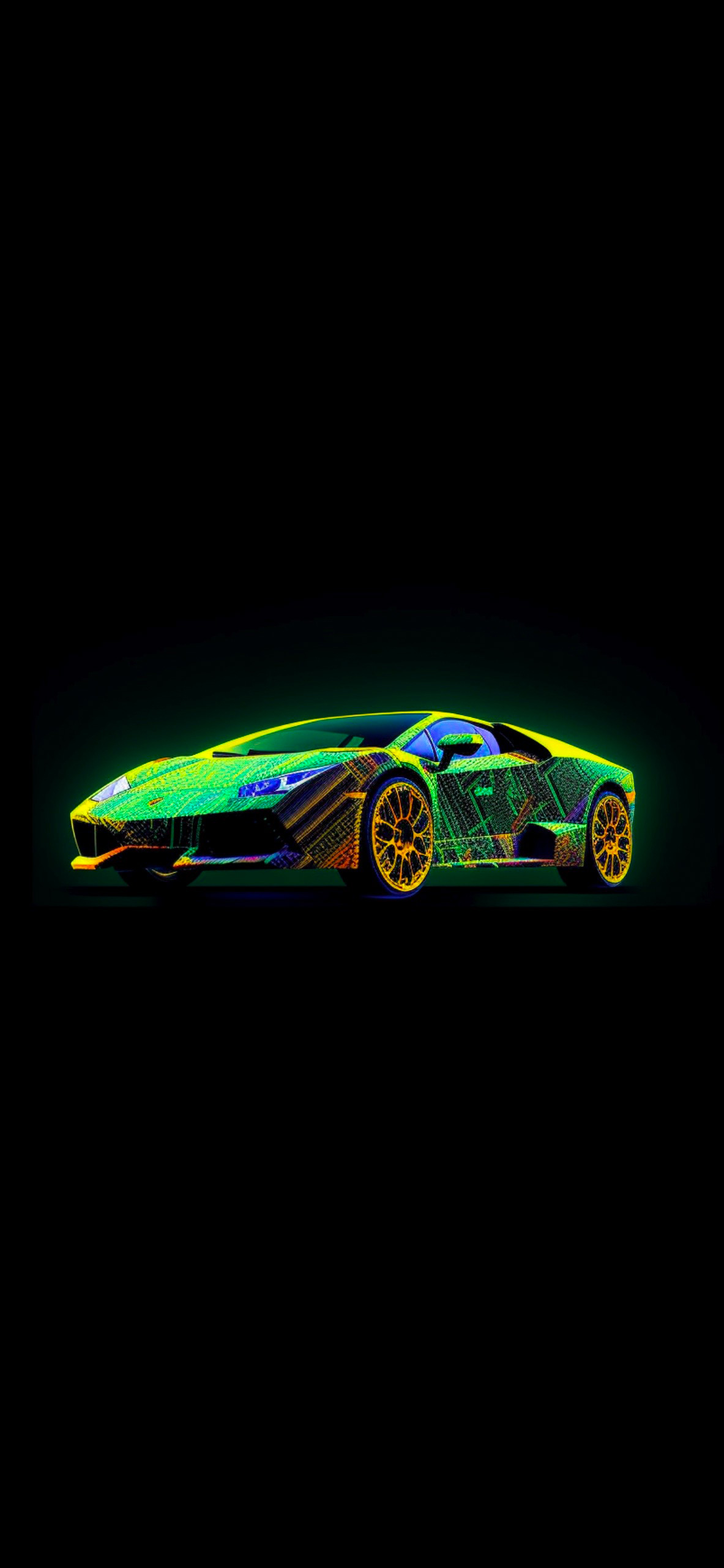 Colorful Lamborghini Black Wallpaper 4k