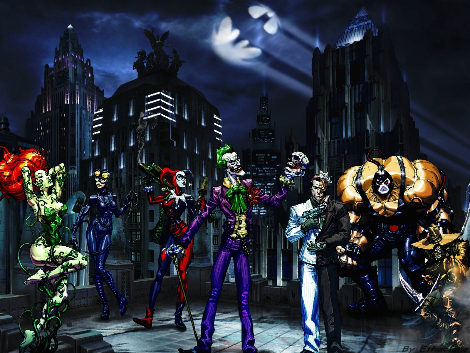 Arkham Villains Wallpaper By Ethae