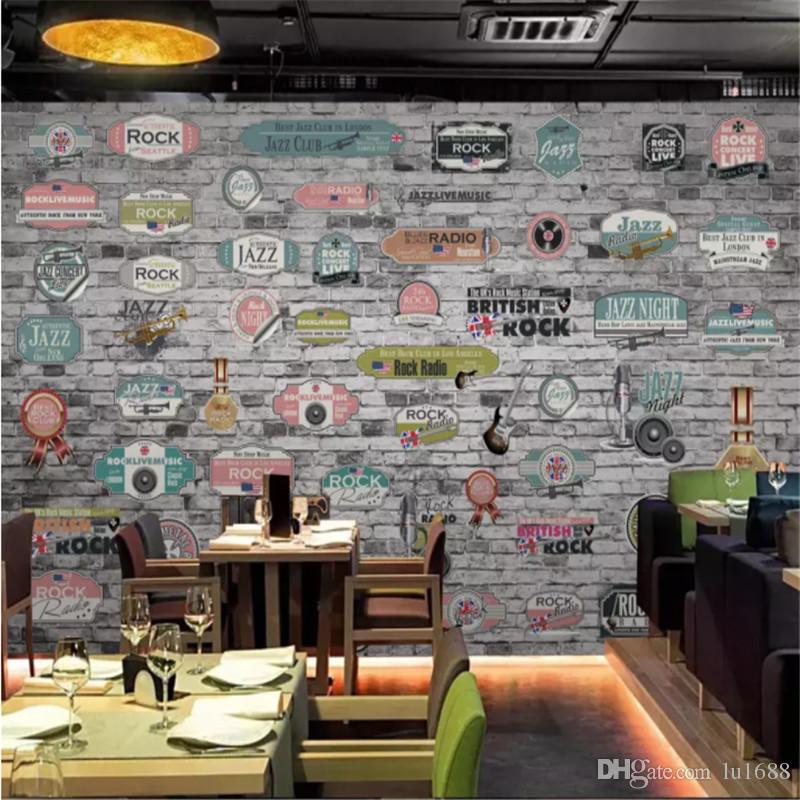Custom Photo Wallpaper 3d Europe And America Vintage Music Bar