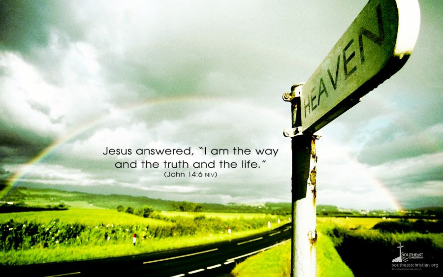 Jesus Is The One Way To Heaven Background