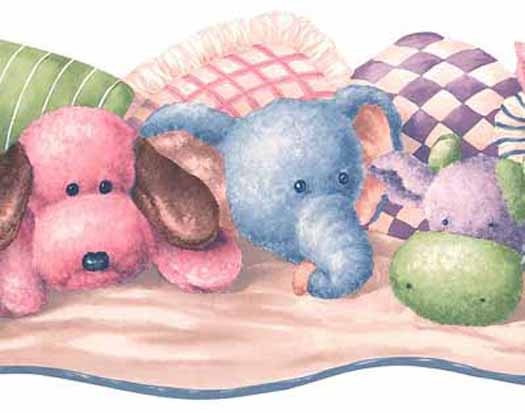 Wallpaper By Topics Nursery Stuffed Animals Border
