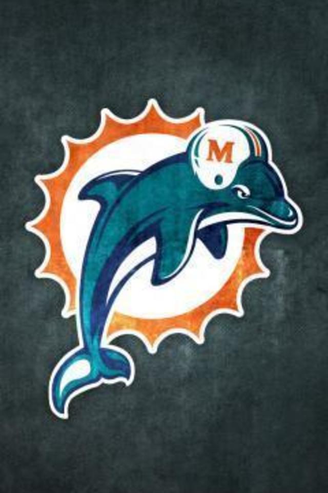 Miami Dolphins Grungy Wallpaper For iPhone