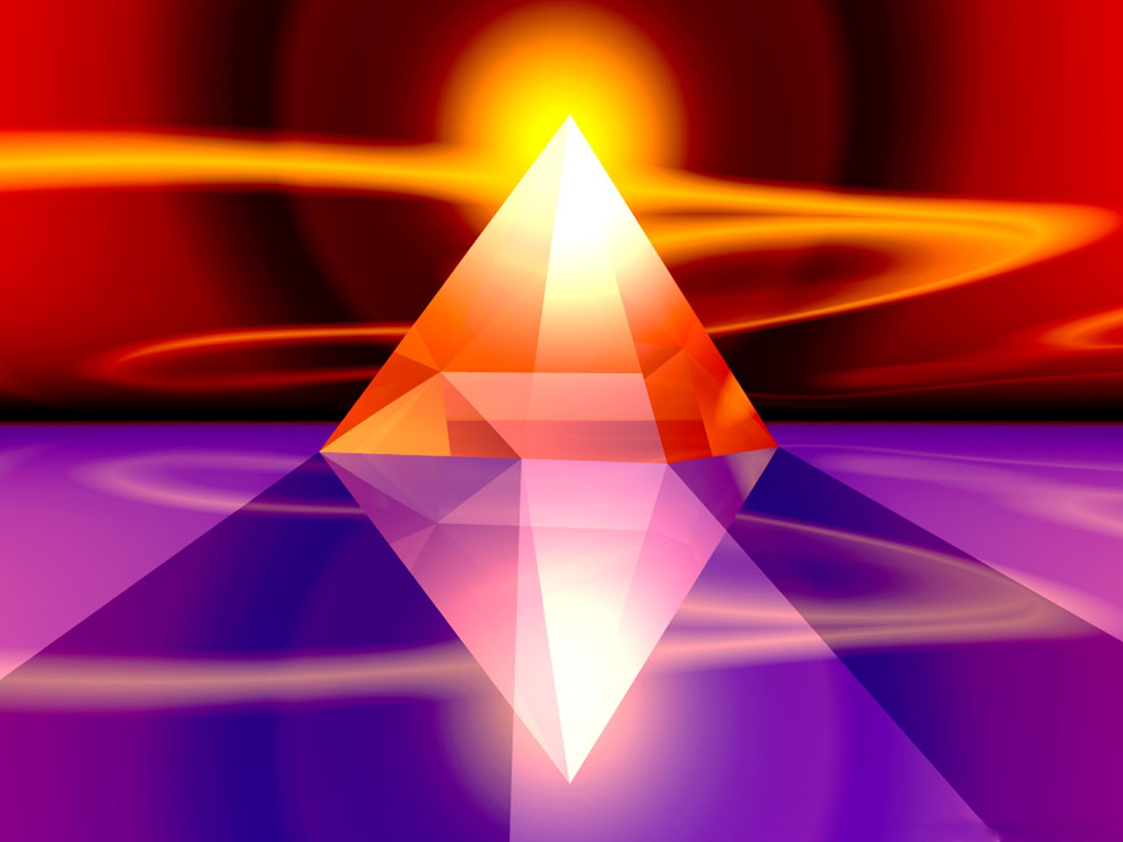 Crystal Sun Pyramid HD Wallpaper High Quality