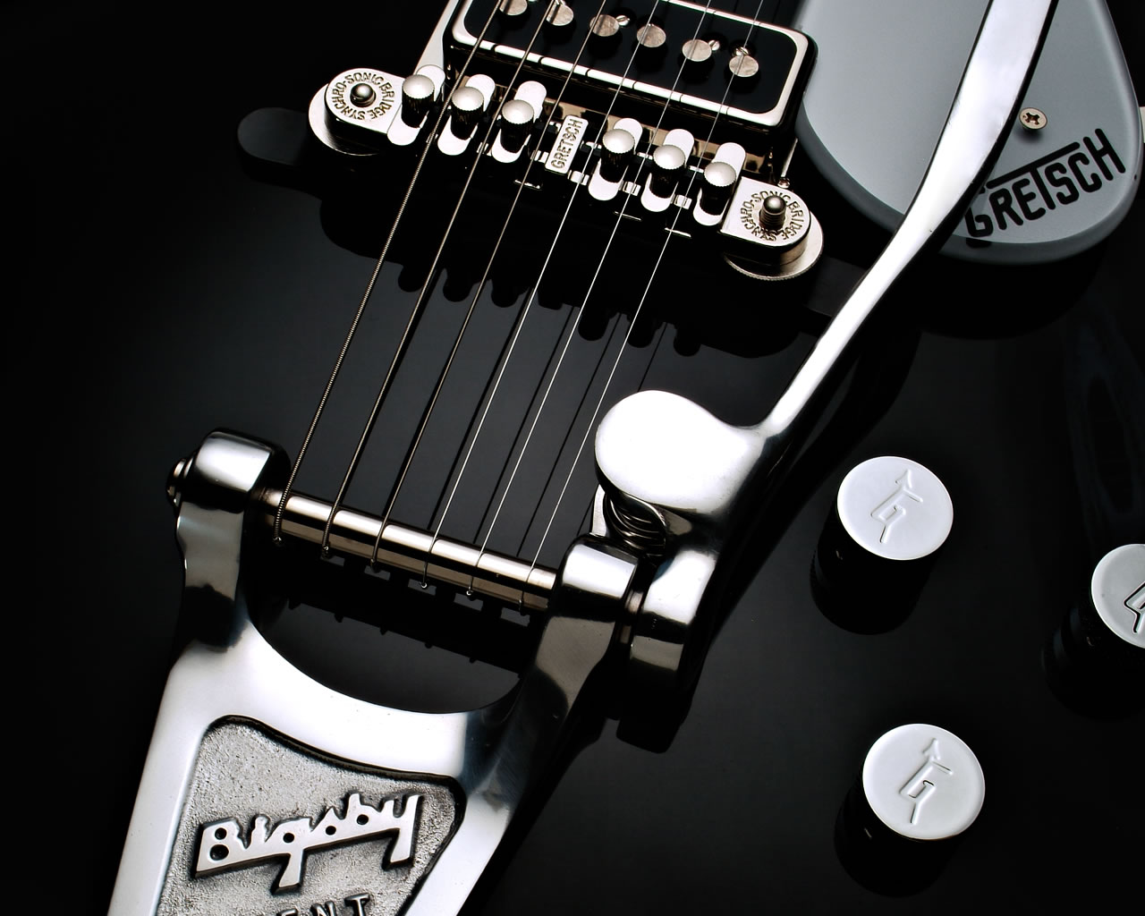 Bigsby Gretsch Black Guitar HD Desktop Wallpaper