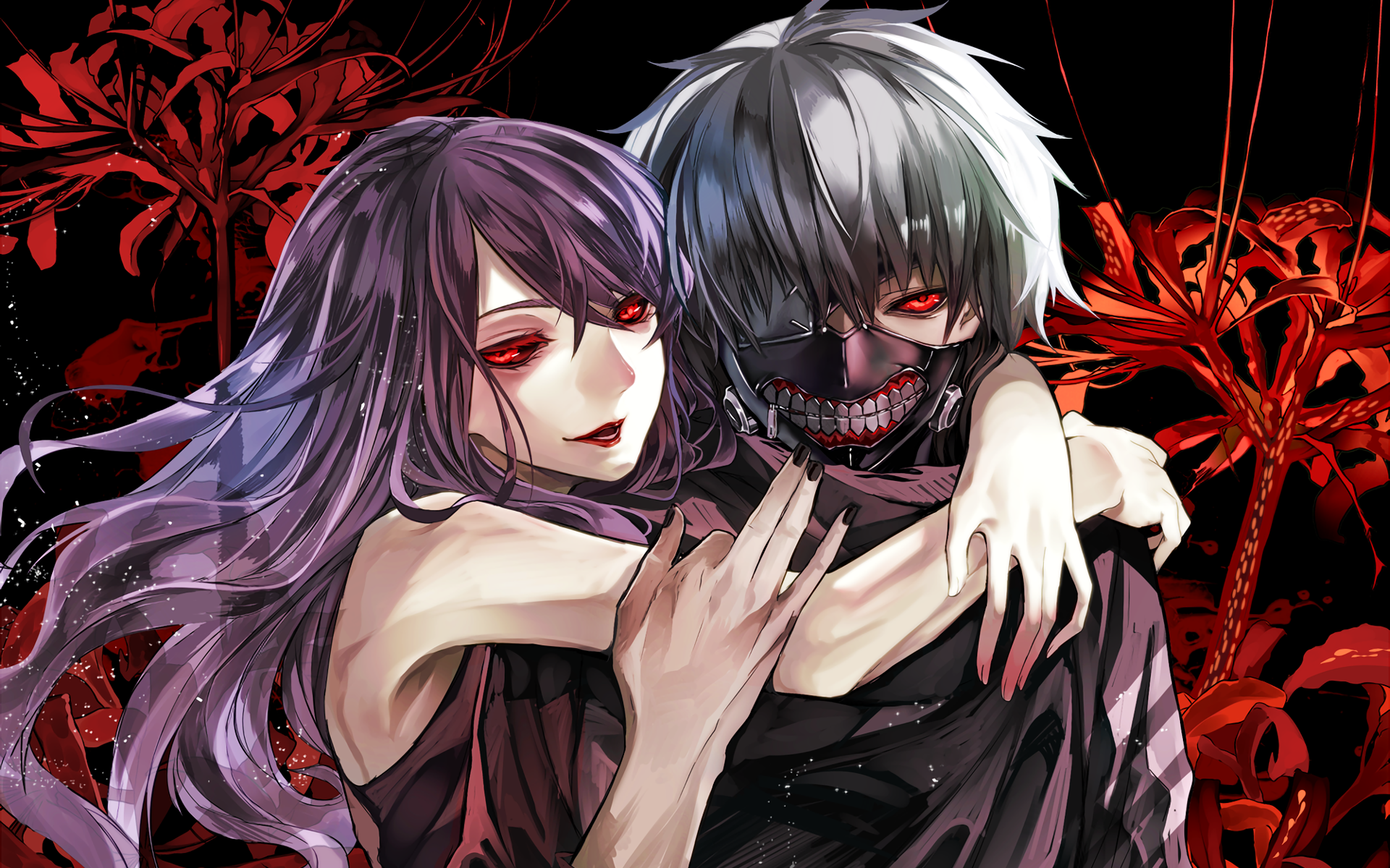 Rize Kamishiro And Ken Kaneki Wallpaper